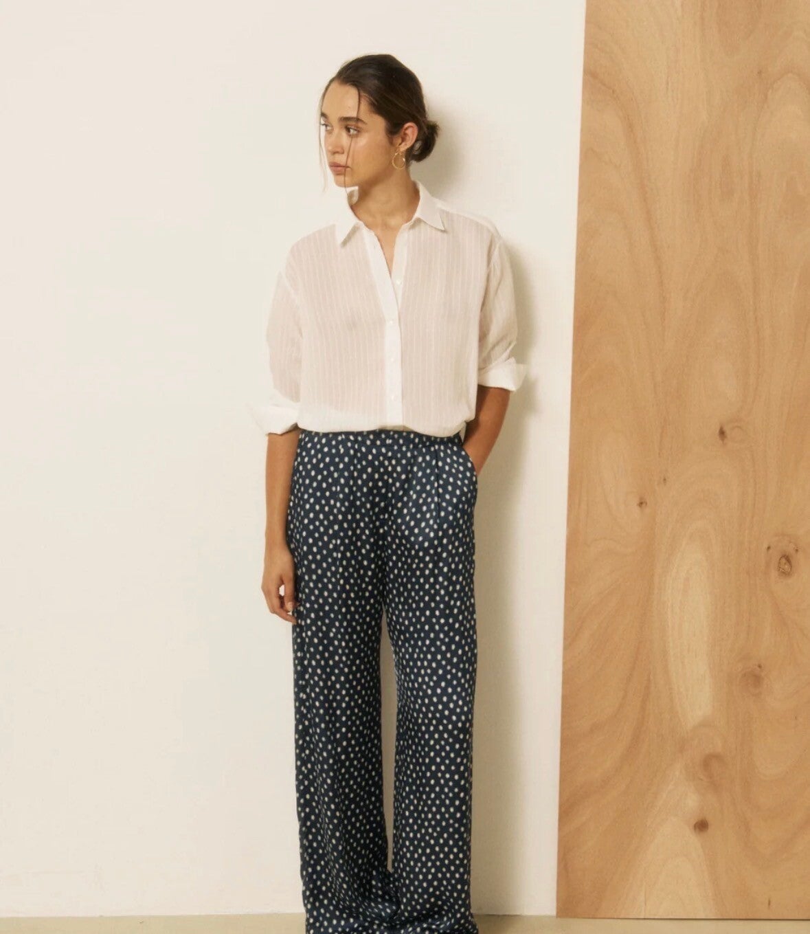 Hartford Broek PAYS (Navy & Raw White)