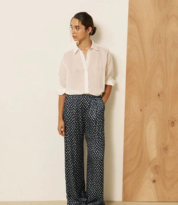 Hartford Broek PAYS (Navy & Raw White)