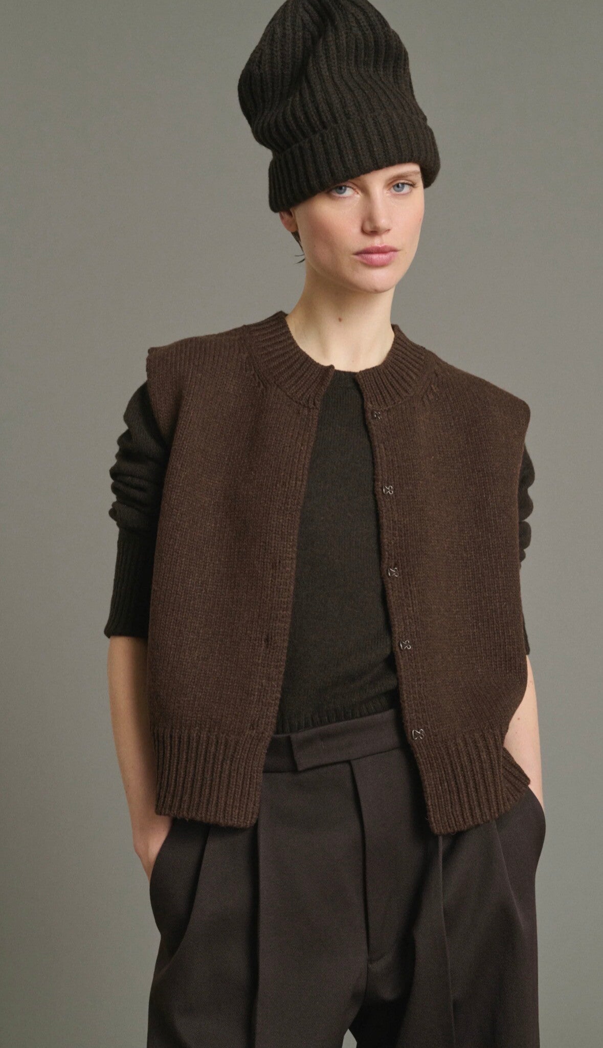 Soeur Gilet KALYANEE (Chocolat)