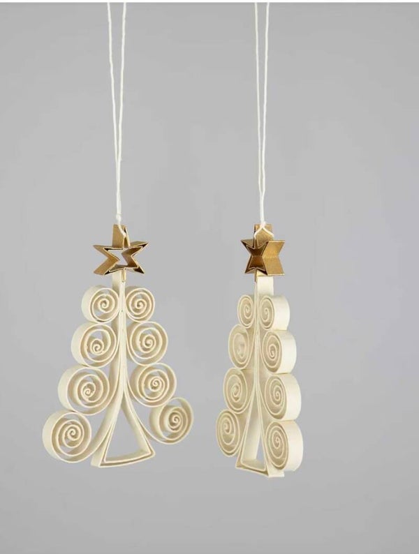 Kerstboom ornamentjes 2pack in mooi doosje