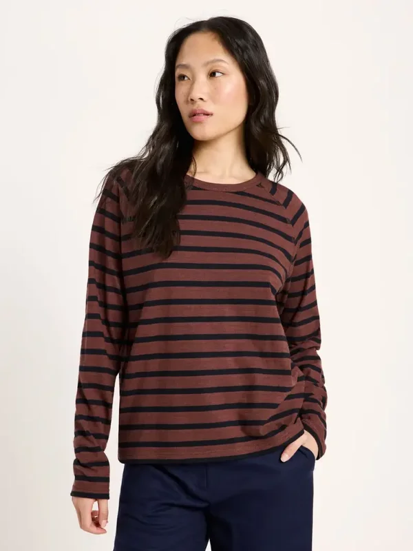 Lanius Raglanshirt (Bruin-zwart