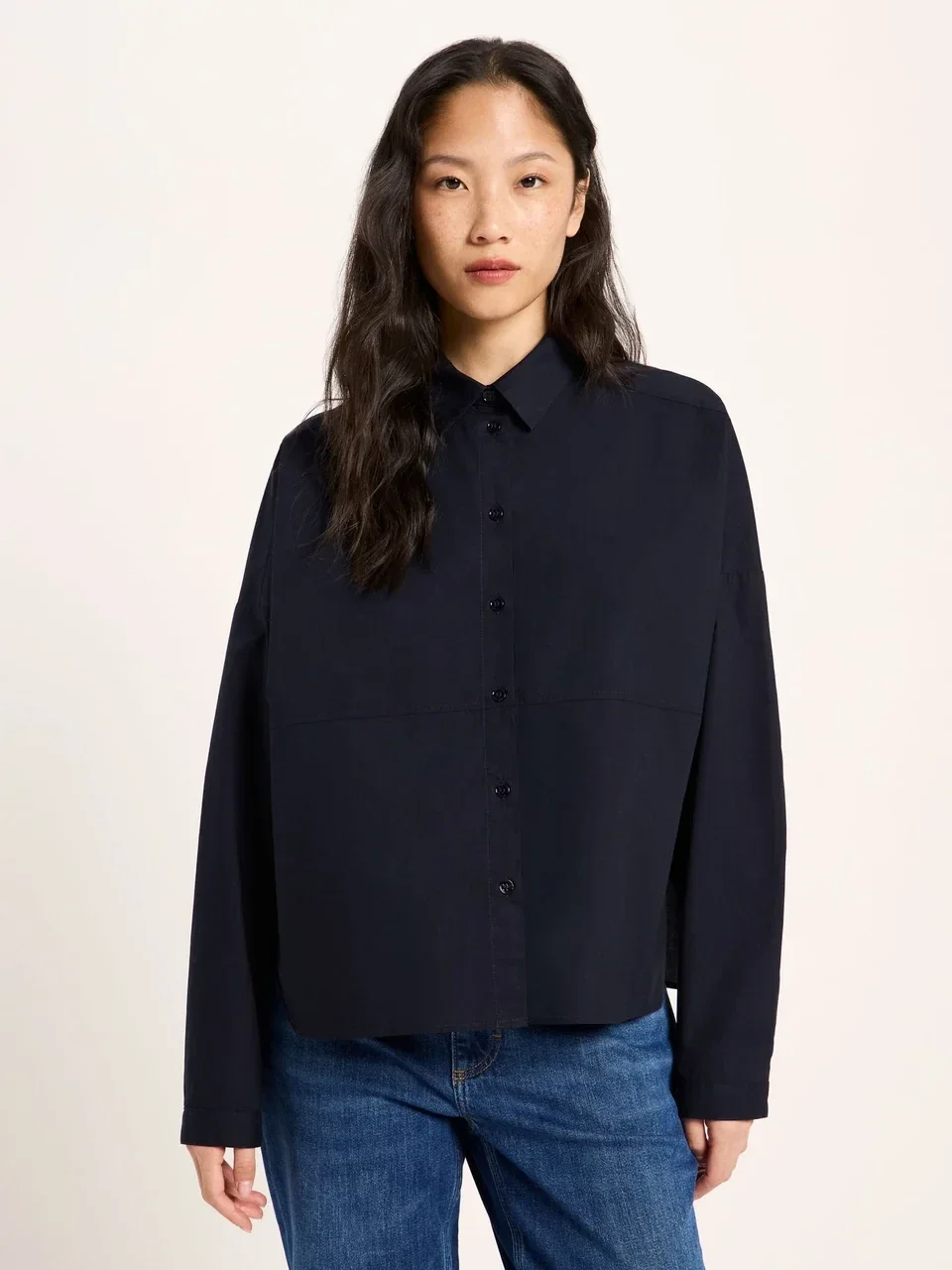 Lanius Wijde Blouse ( Navy)