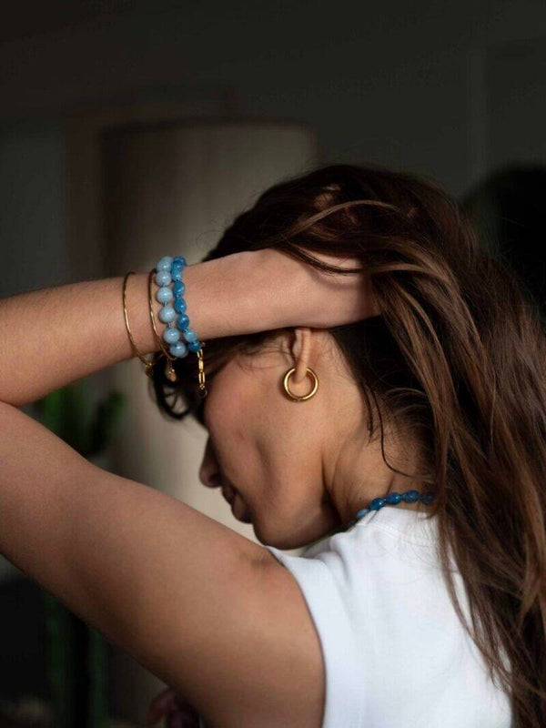 Ellen beekmans Gemstone Armband ( Lichtblauw)