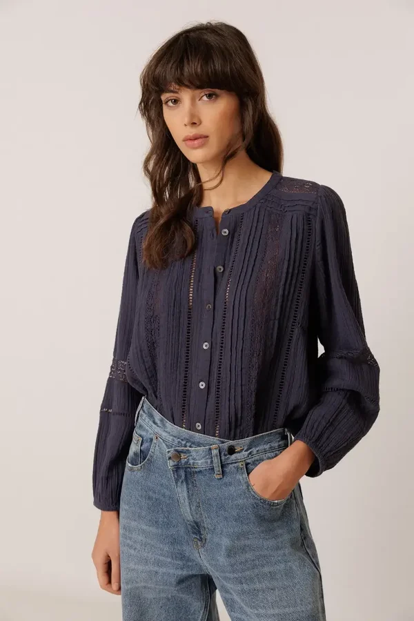 Indi & Cold Blouse (Navy)