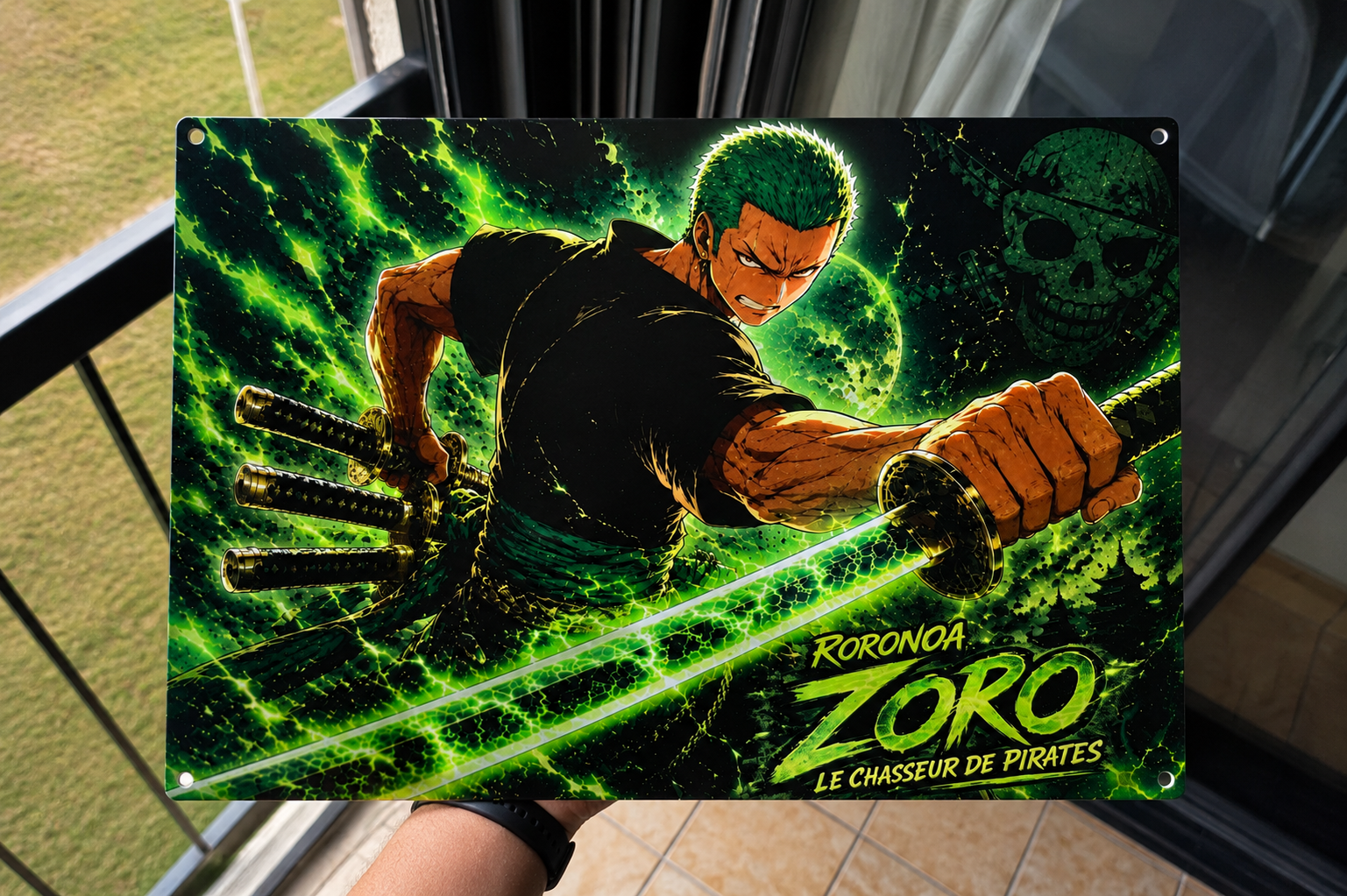 Plaque décorative – Sabreur Vert Manga
