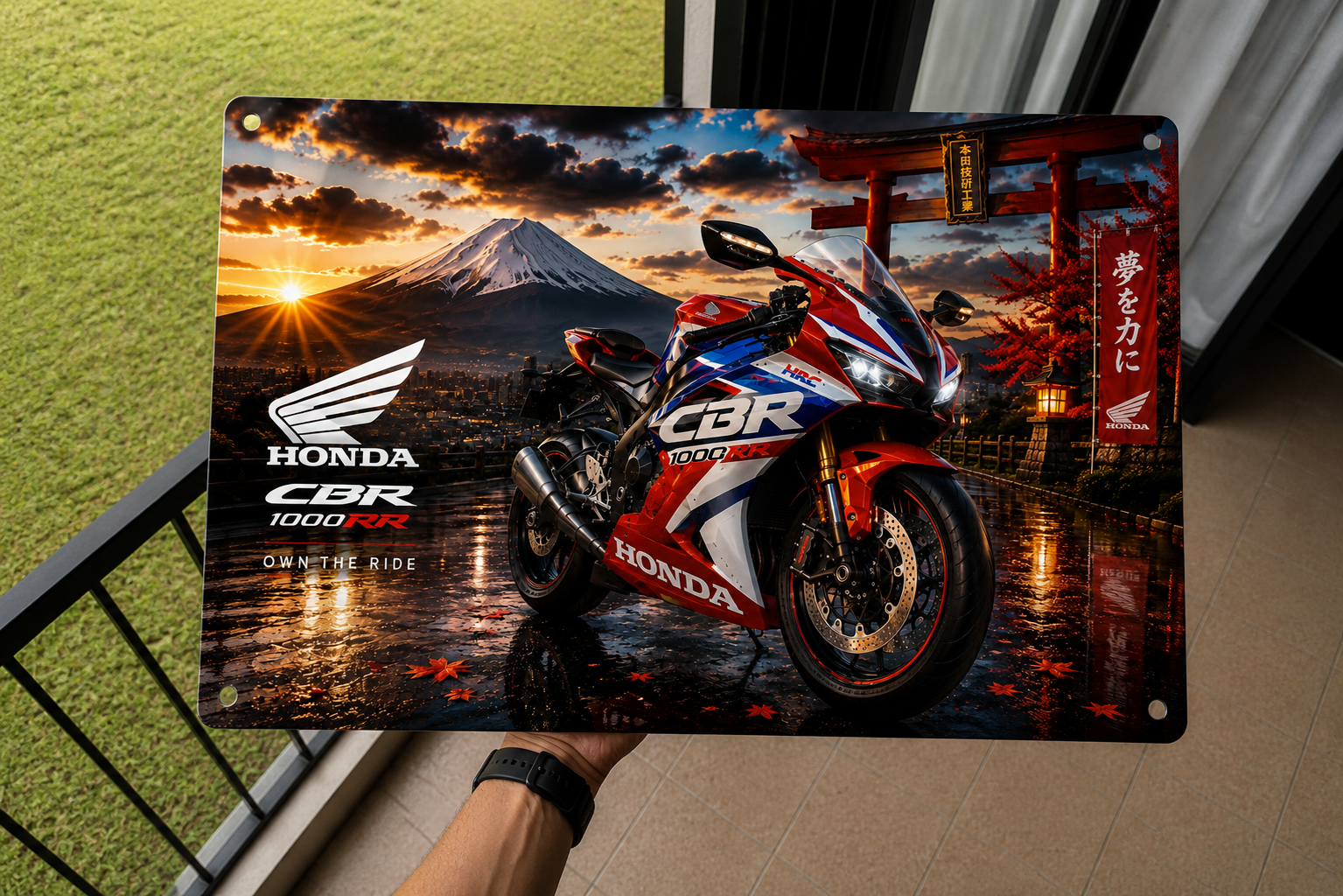 L’univers Honda CBR 1000RR au cœur du Japon – une création unique pour les passionnés de moto.