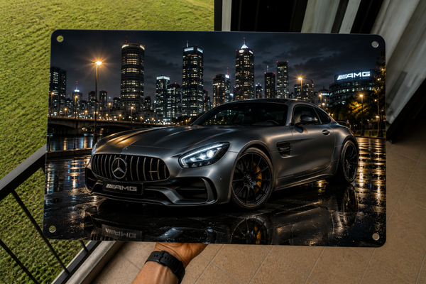 Plaque décorative – Sportive AMG Noire