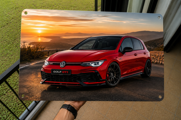 Plaque décorative – Golf GTI Rouge