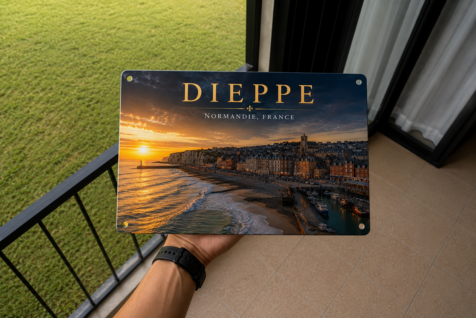 Dieppe – Entre mer, falaises et charme normand au coucher du soleil.