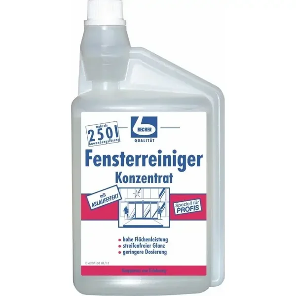 1Liter Glasreiniger-Konzentrat – Professioneller Fenster- & Glasreiniger