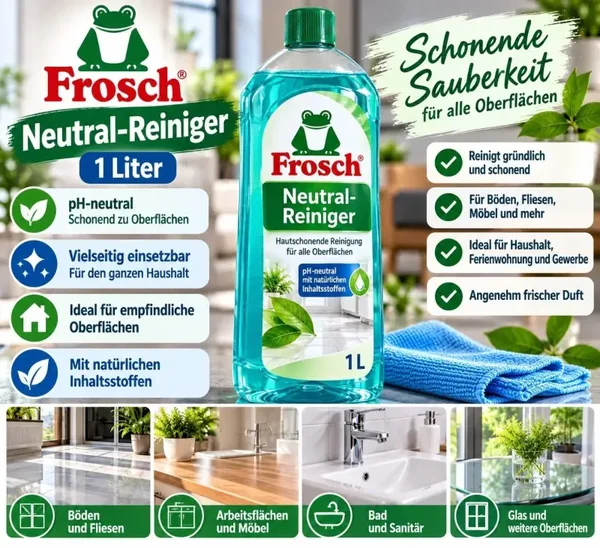 Frosch Neutral-Reiniger 1 Liter – Allzweckreiniger Haushaltsreiniger