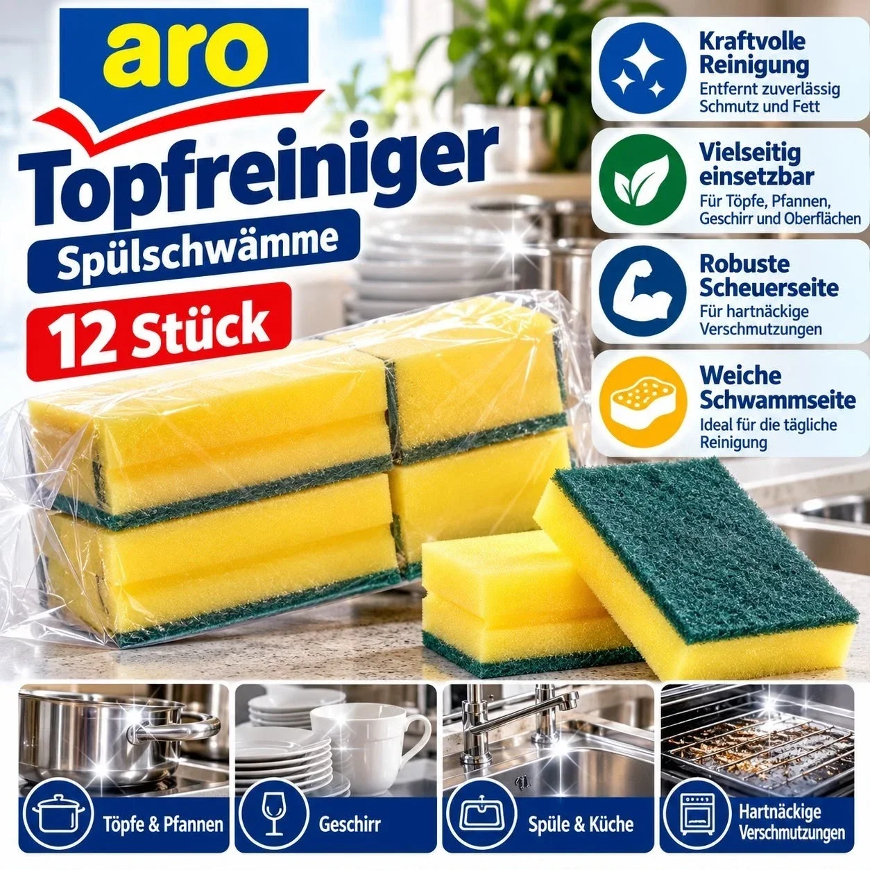 ARO Topfreiniger Schwämme