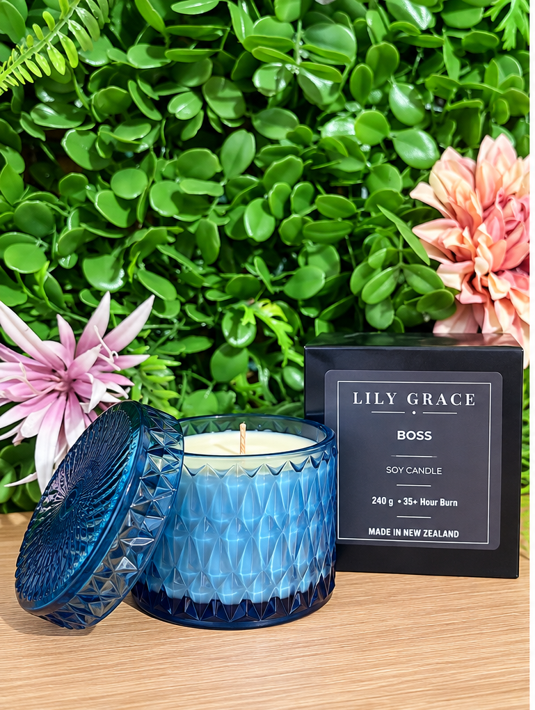 Scented Candles - Diamond Cut (Blue Smoke)