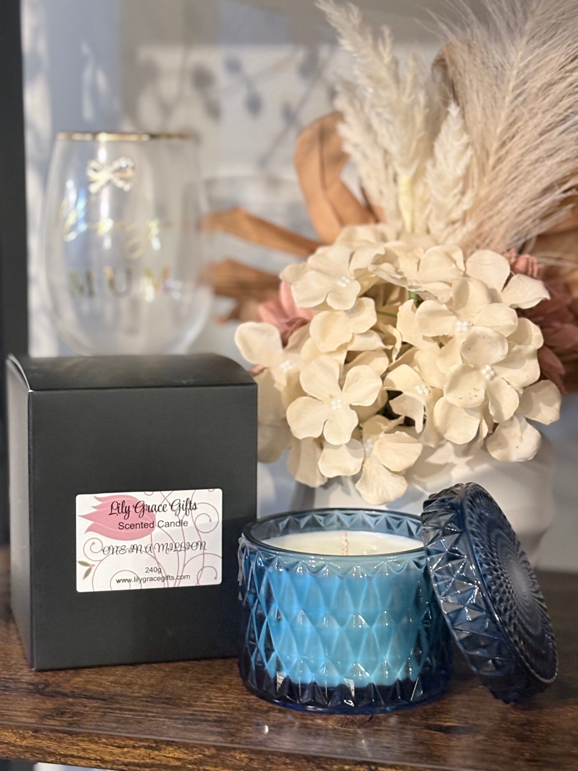 Scented Candles - Diamond Cut (Blue Smoke)
