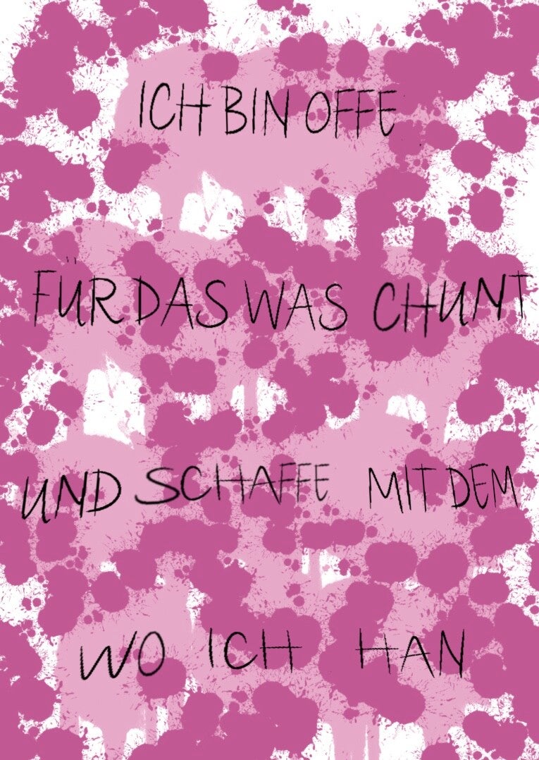 Postkarte - Ich bin offe