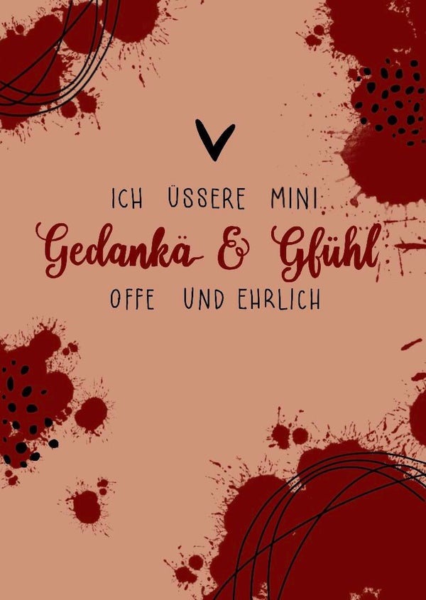 Postkarte - Gfühl und Gedanke