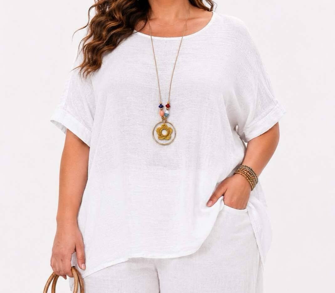 Blouse coton/lin