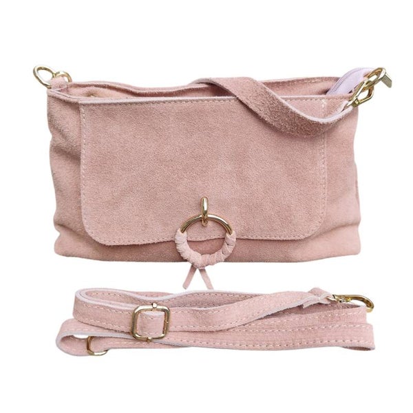 Sac "Luna" en daim rose
