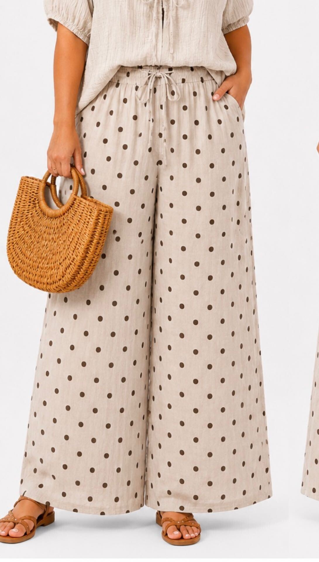 Pantalon à pois