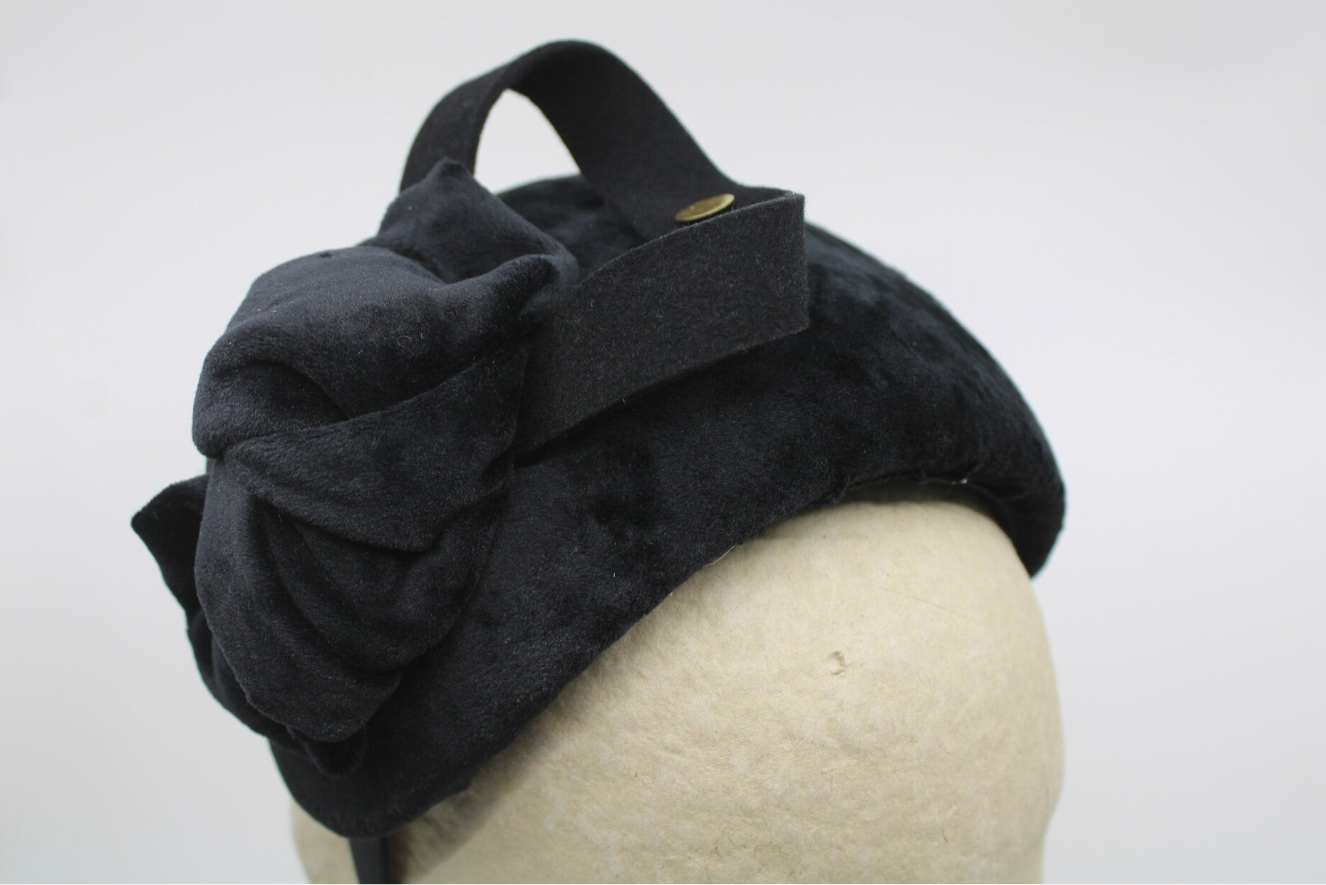 Bandeau velvet - zwart