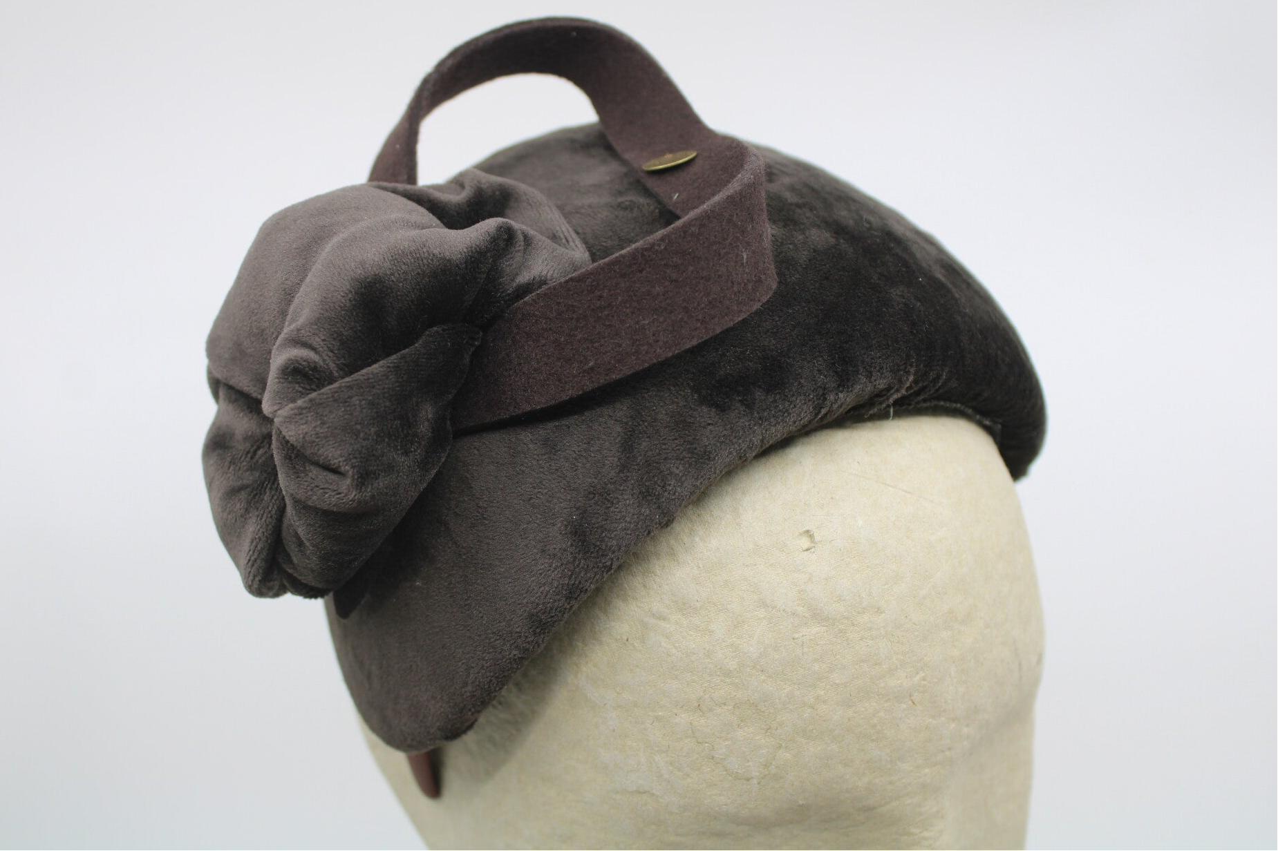 Bandeau velvet - donkerbruin