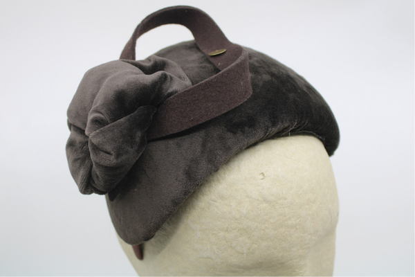 Bandeau velvet - donkerbruin