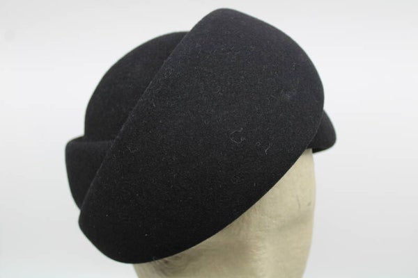 Dop tulband - haarvilt - zwart