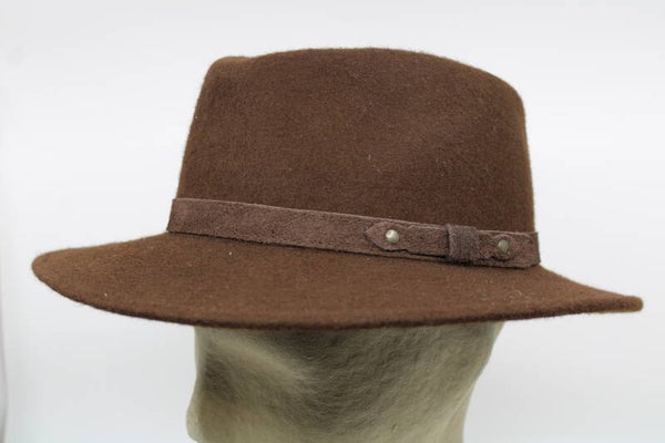 Gleufhoed Ruth - donkerbruin