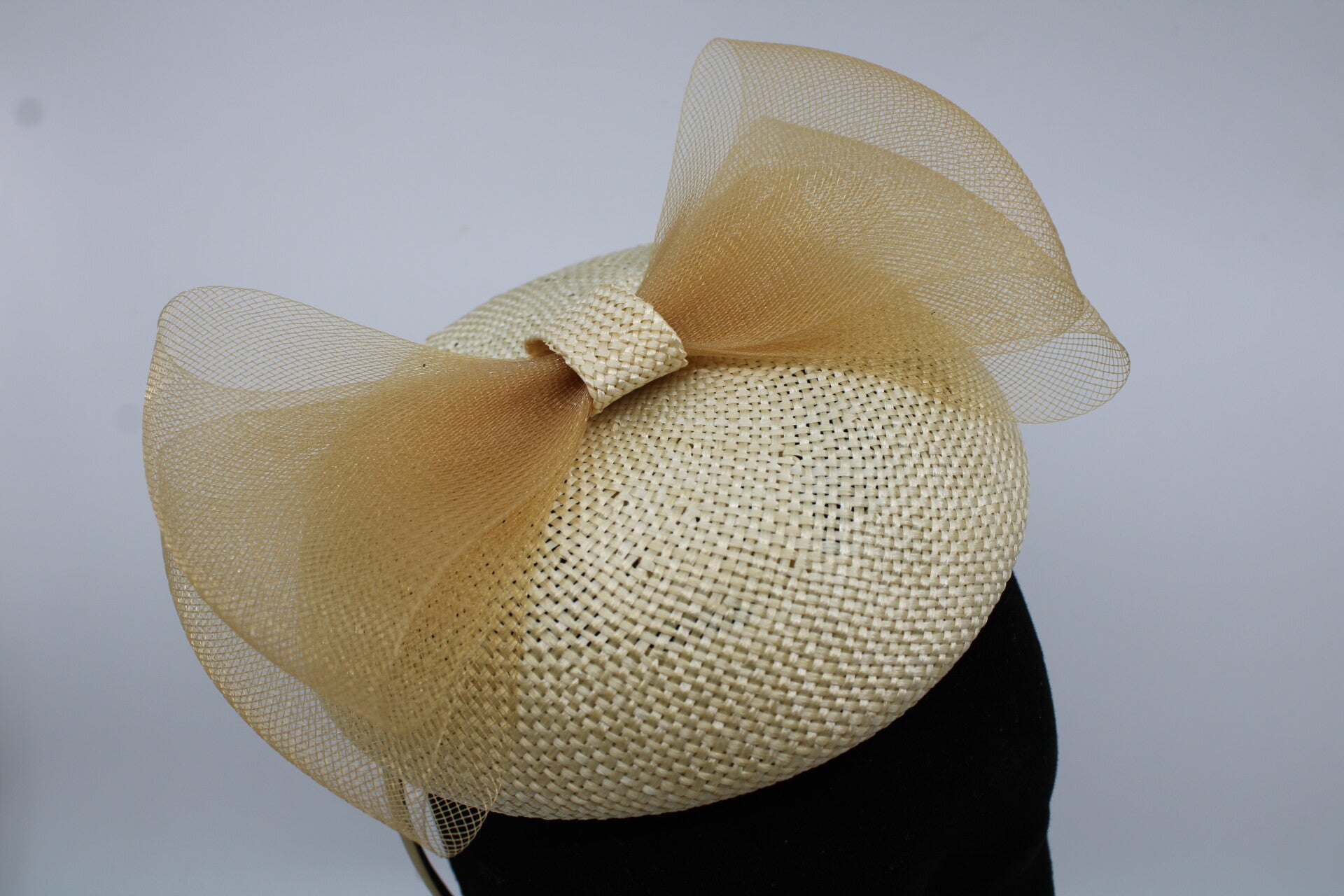 Haarbanddop Lois/strik - beige