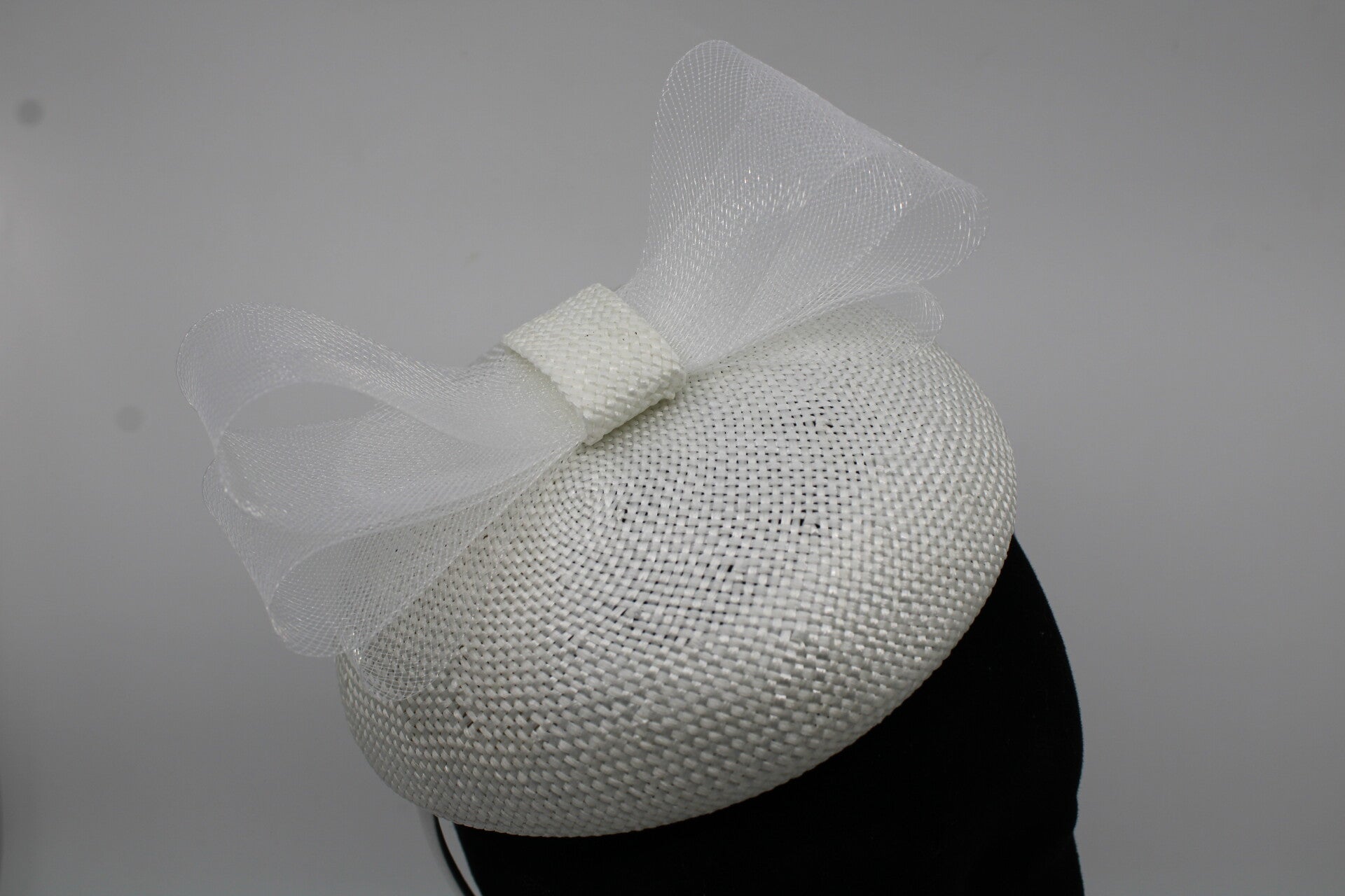 Haarbanddop Lois/strik - wit