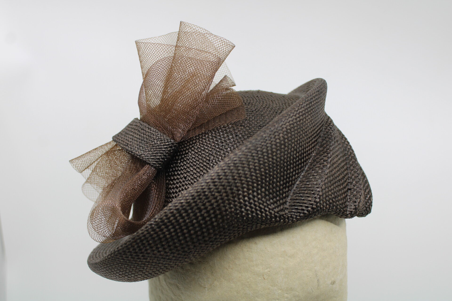 Dop Ilse - donkerbruin/voile