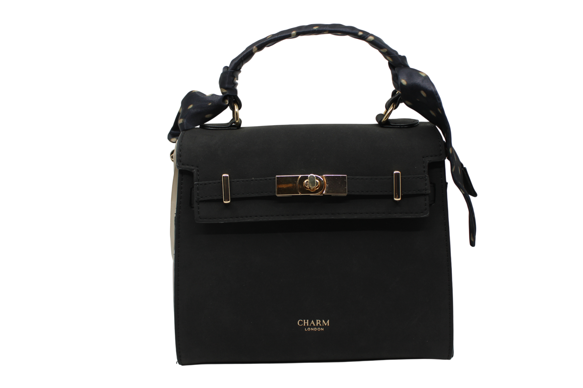 Handtas suede - zwart