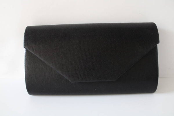 Clutch satijn - zwart