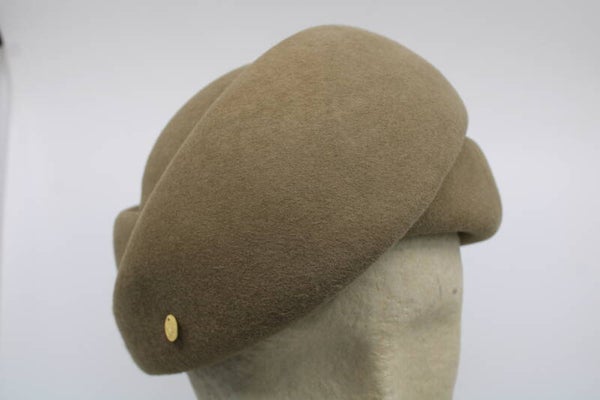 Dop tulband - haarvilt camel