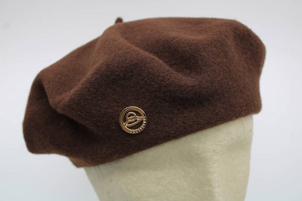 Dames basis baret - donkerbruin