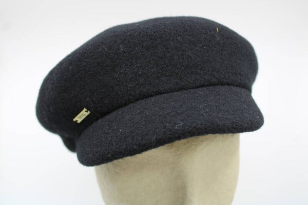 Cap wol look - zwart
