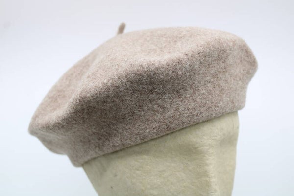 Dames basis baret - taupe