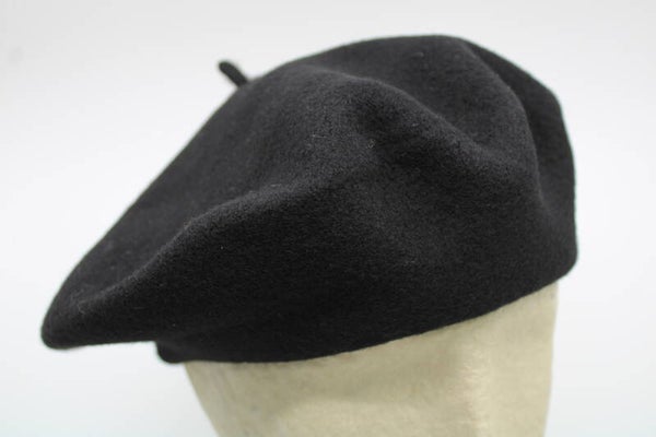 Dames basis baret - zwart
