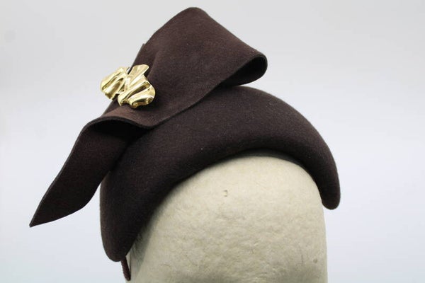 Bandeau  broche - donkerbruin