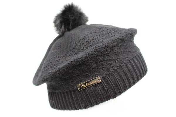 Kinderbaretje bont - zwart