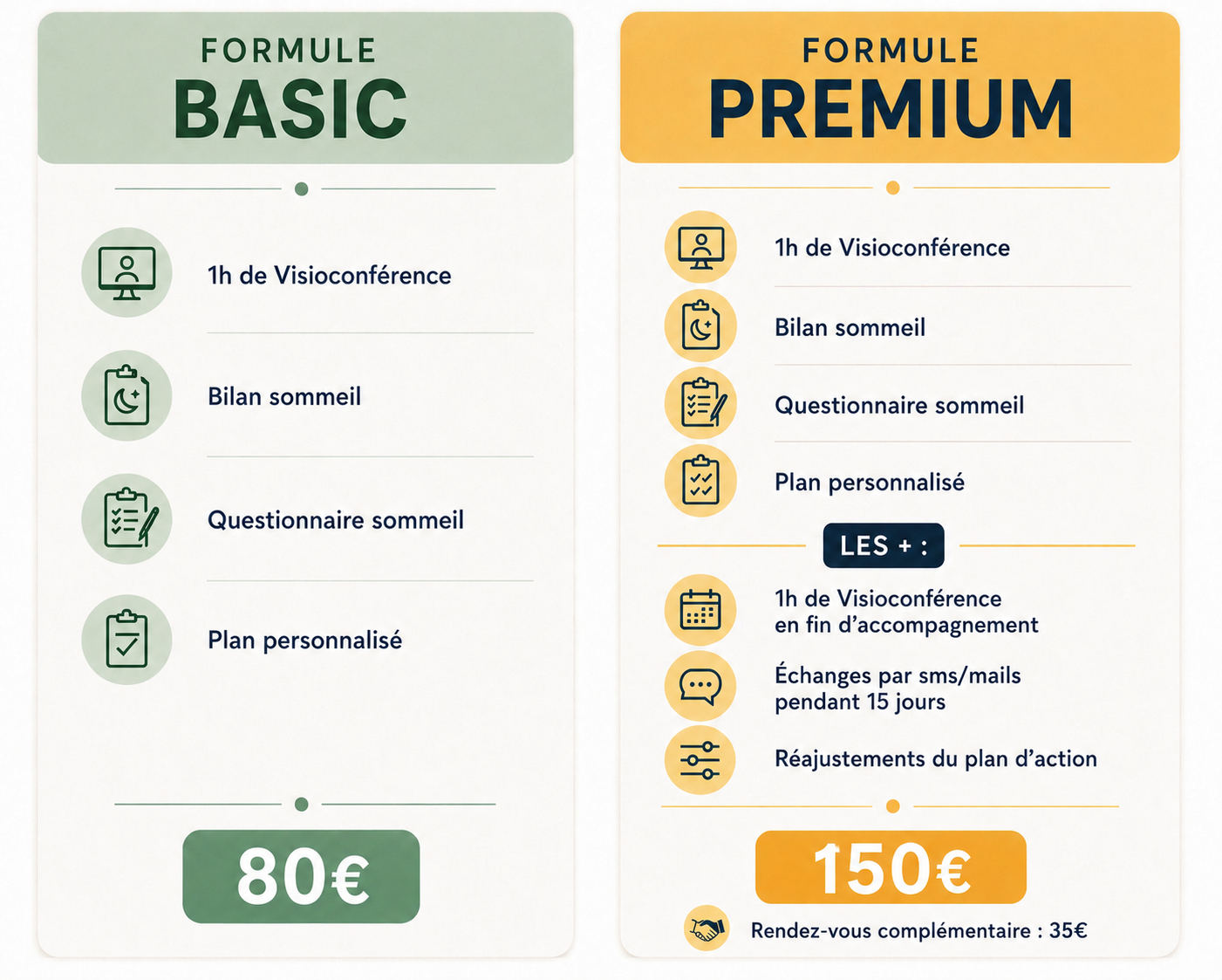 Tarifs et formules de consultation sommeil bébé - bulle de sérénité