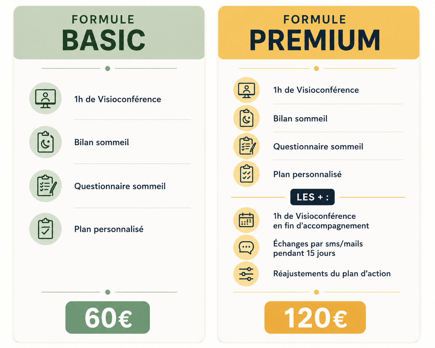 Tarifs et formules de consultation sommeil bébé - bulle de sérénité