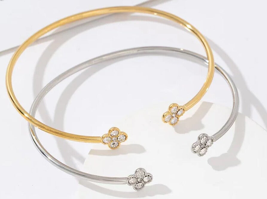 Clover bangle bracelet - goud
