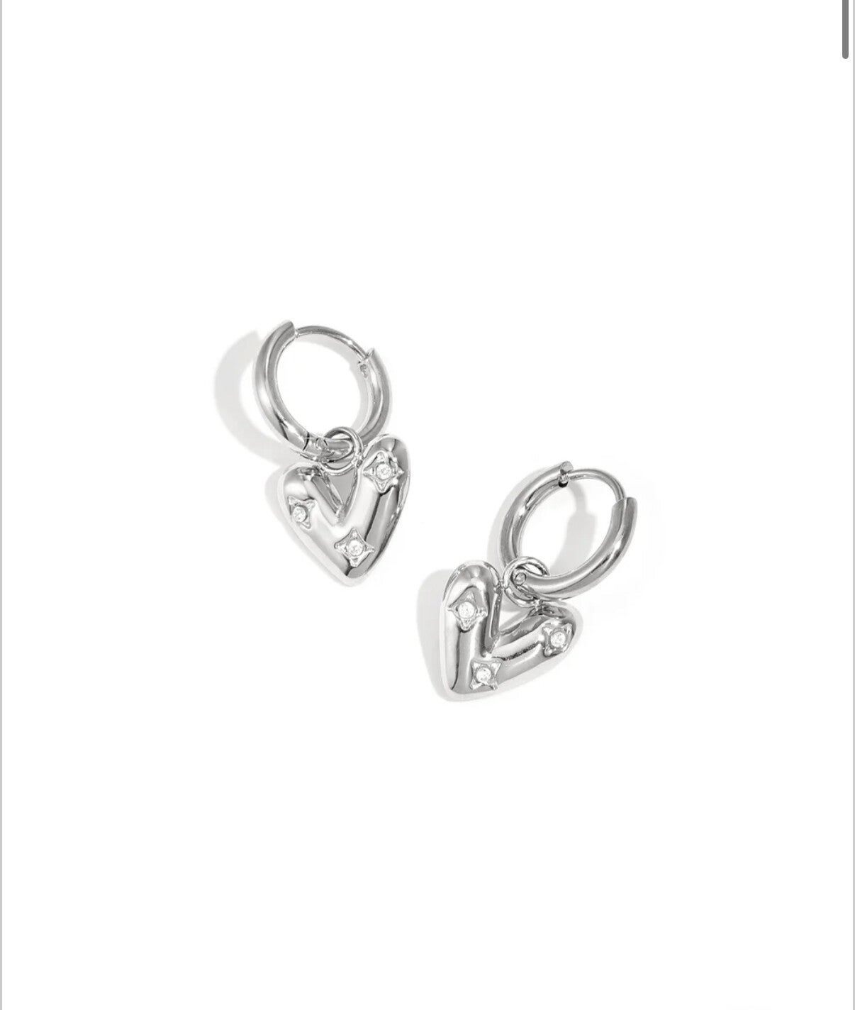 Heart earrings - zilver