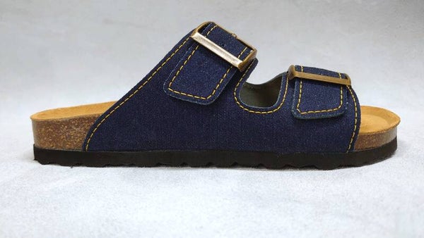 Korksandal Dark Blue Denim Collection