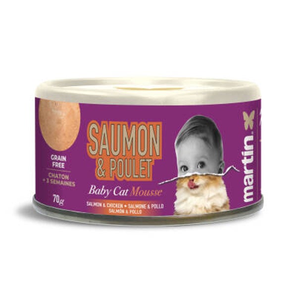 Martin Food - Mousse chaton saumon et poulet - 70g