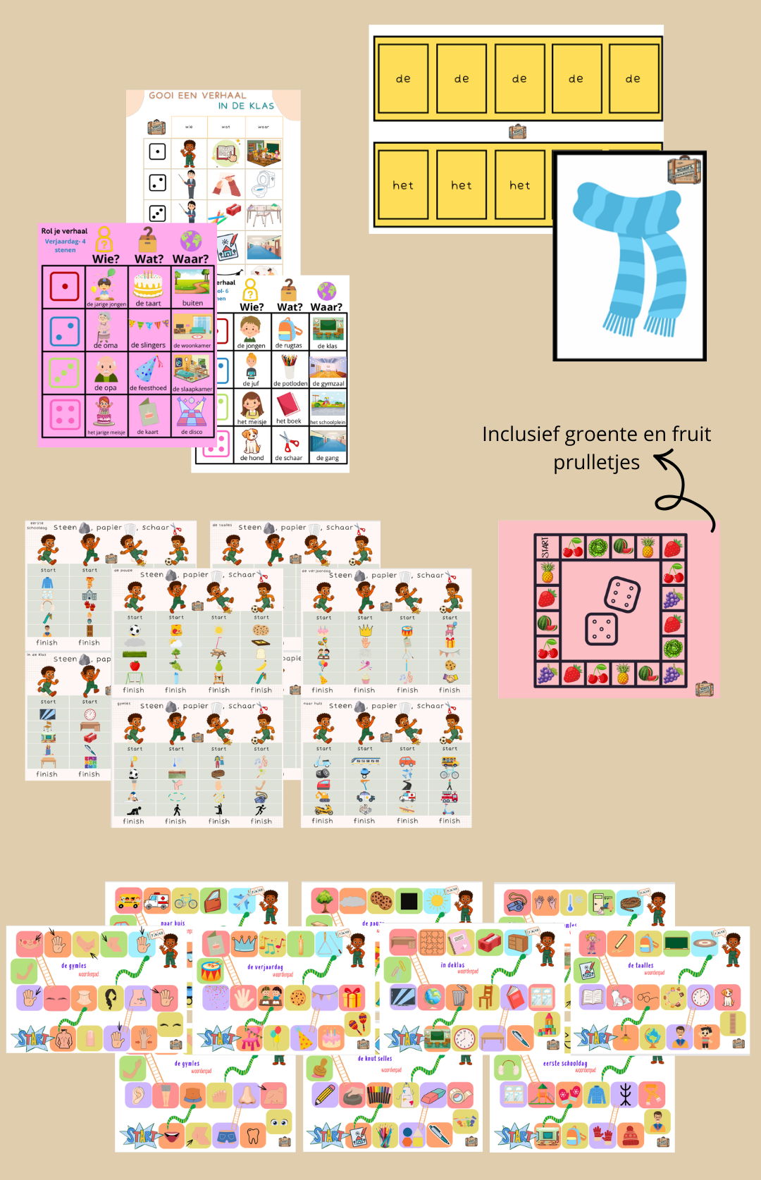 Bordspel bundel thema school