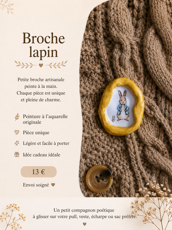 Broche. Monsieur Lapin