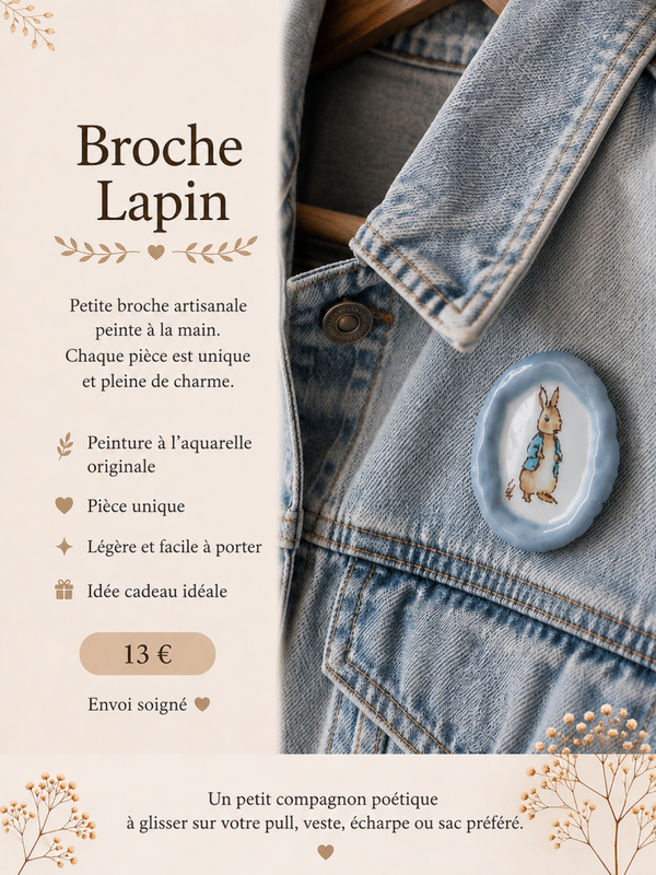 Broche. Monsieur Lapin