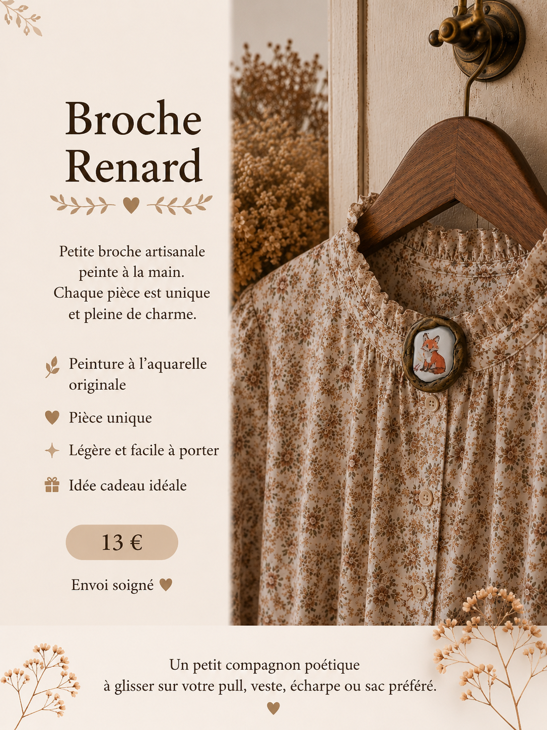 Broche. Le Renard